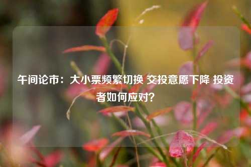 午间论市：大小票频繁切换 交投意愿下降 投资者如何应对？